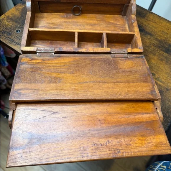 Vintage Writing Desk Secretary Chest Keepsake Box Writing Table